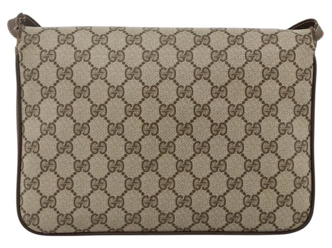 Gucci Borsa a Spalla GG Supreme PVC Beige Oro Auth YKZ952 D'oro - vista 3
