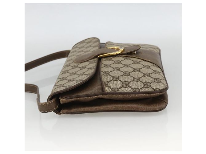 Gucci Borsa a Spalla GG Supreme PVC Beige Oro Auth YKZ952 D'oro - vista 4