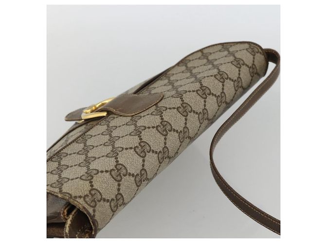 Gucci Borsa a Spalla GG Supreme PVC Beige Oro Auth YKZ952 D'oro - vista 6