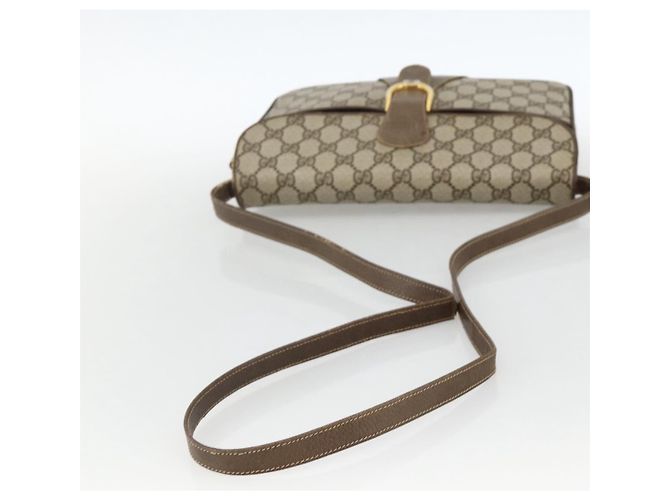Gucci Borsa a Spalla GG Supreme PVC Beige Oro Auth YKZ952 D'oro - vista 7
