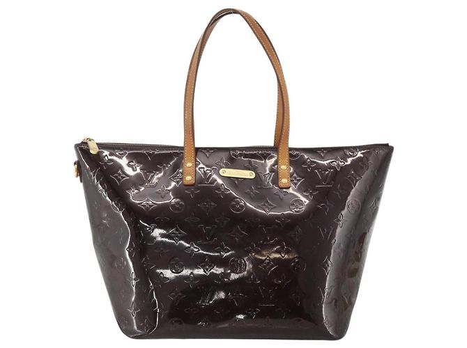 LOUIS VUITTON Borsa Tote Bellevue GM Monogram Vernis Amarante M93589 Auth YKZ1600 Bordò - vista 13