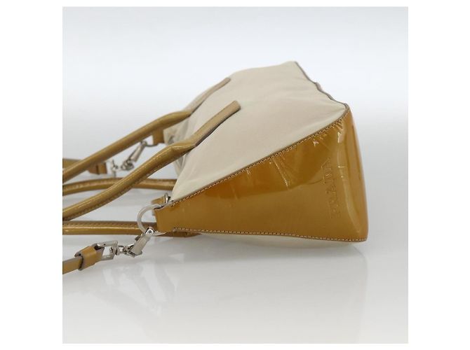 Bolsa de mão PRADA em nylon 2 em 1 bege prata autêntica INZ003 - vista 4