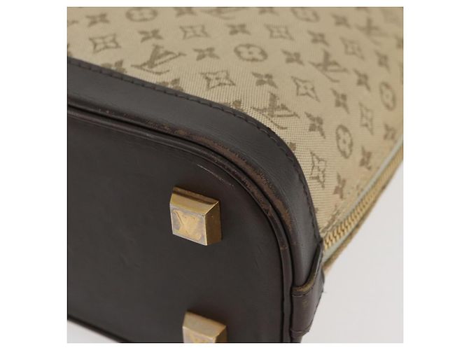 LOUIS VUITTON Mini Alma Alto Borsa a Mano Monogramma Khaki M92203 LV Auth BAZ717 Cachi - vista 11