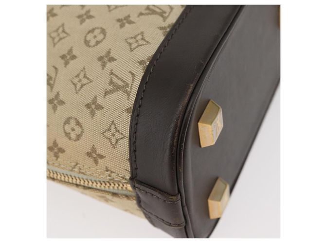 LOUIS VUITTON Mini Alma Alto Borsa a Mano Monogramma Khaki M92203 LV Auth BAZ717 Cachi - vista 12