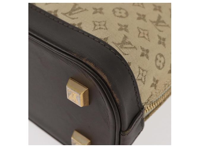 LOUIS VUITTON Mini Alma Alto Borsa a Mano Monogramma Khaki M92203 LV Auth BAZ717 Cachi - vista 13