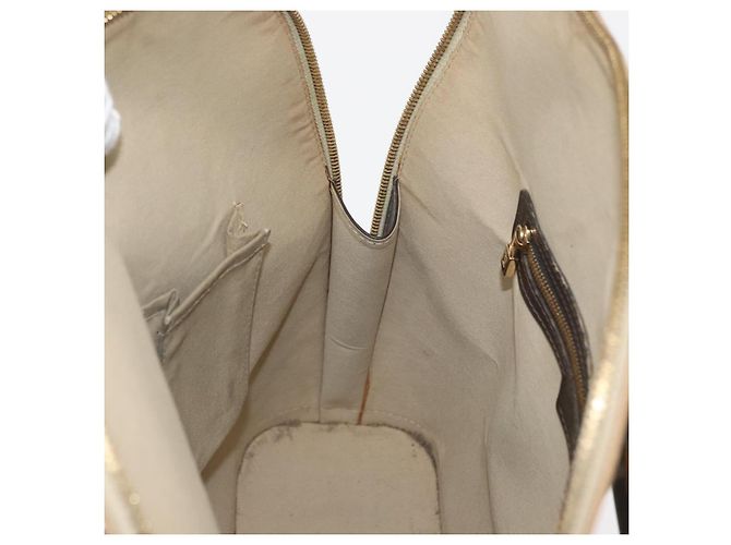 LOUIS VUITTON Mini Alma Alto Borsa a Mano Monogramma Khaki M92203 LV Auth BAZ717 Cachi - vista 18