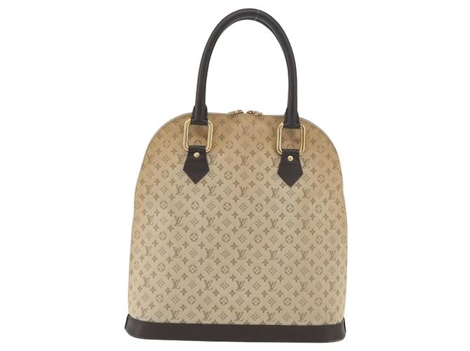 LOUIS VUITTON Mini Alma Alto Borsa a Mano Monogramma Khaki M92203 LV Auth BAZ717 Cachi - vista 2