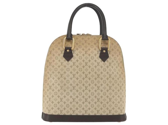 LOUIS VUITTON Mini Alma Alto Borsa a Mano Monogramma Khaki M92203 LV Auth BAZ717 Cachi - vista 3