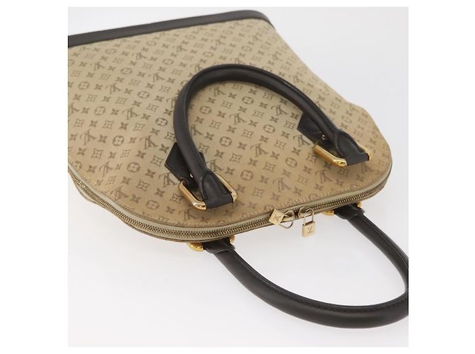 LOUIS VUITTON Mini Alma Alto Borsa a Mano Monogramma Khaki M92203 LV Auth BAZ717 Cachi - vista 6