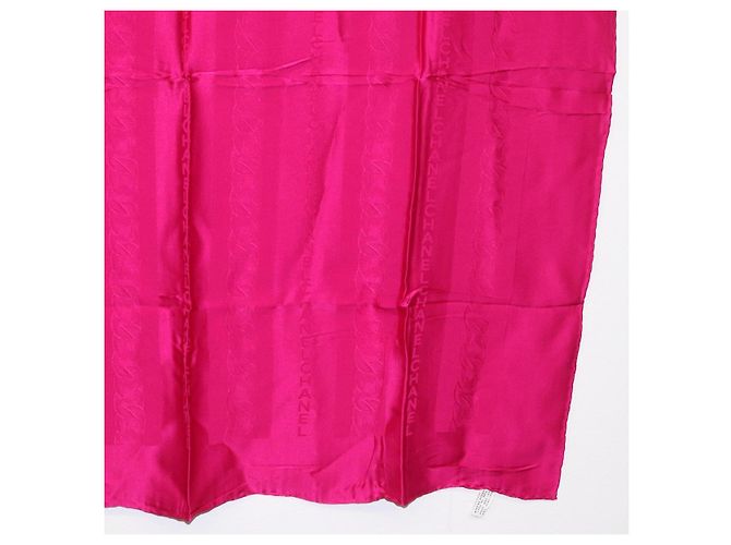 CHANEL Schal Seide Rosa CC Auth 174657A Pink - Ansicht 10