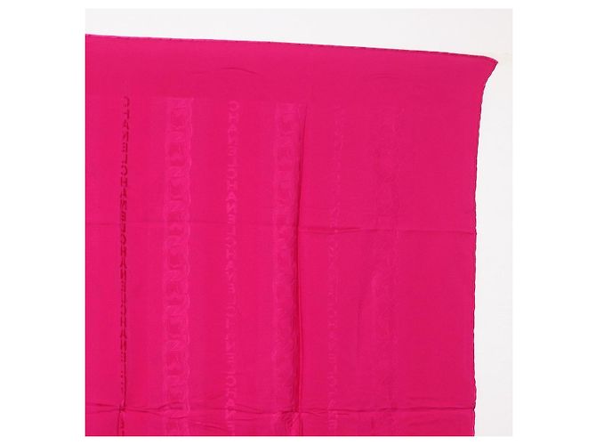 CHANEL Schal Seide Rosa CC Auth 174657A Pink - Ansicht 14
