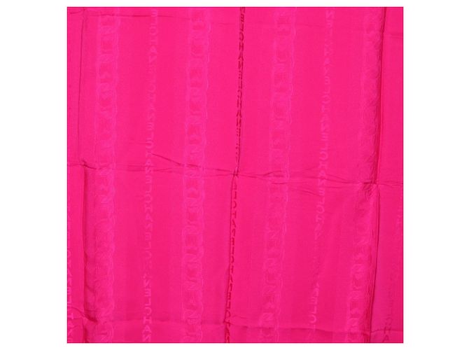 CHANEL Schal Seide Rosa CC Auth 174657A Pink - Ansicht 16