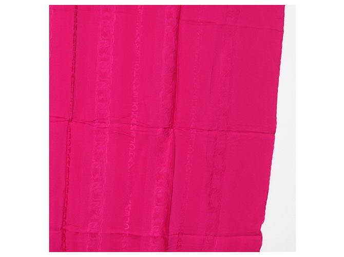 CHANEL Schal Seide Rosa CC Auth 174657A Pink - Ansicht 17