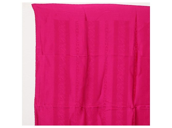 CHANEL Schal Seide Rosa CC Auth 174657A Pink - Ansicht 2