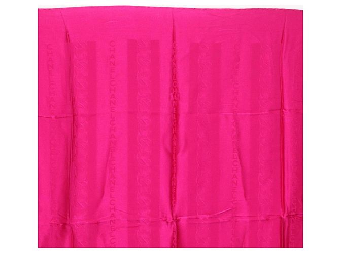 CHANEL Schal Seide Rosa CC Auth 174657A Pink - Ansicht 3