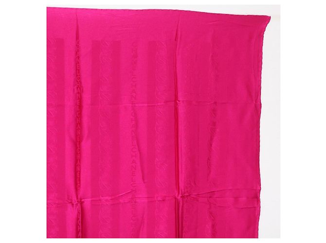 CHANEL Schal Seide Rosa CC Auth 174657A Pink - Ansicht 4