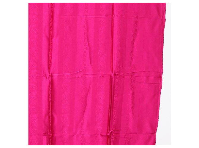 CHANEL Schal Seide Rosa CC Auth 174657A Pink - Ansicht 7