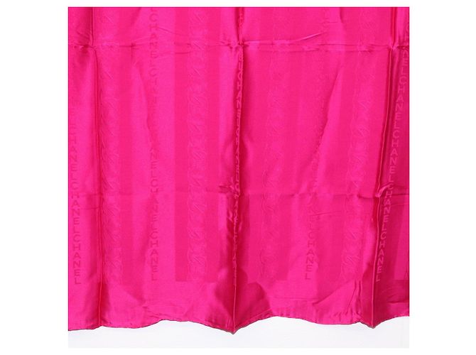 CHANEL Schal Seide Rosa CC Auth 174657A Pink - Ansicht 9
