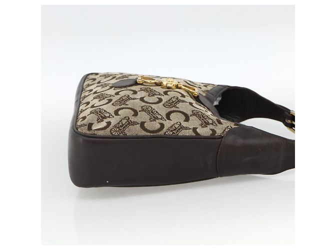 Céline Borsa a Spalla Celine C Sulky in Tela Beige Oro Auth bs34212 D'oro - vista 5