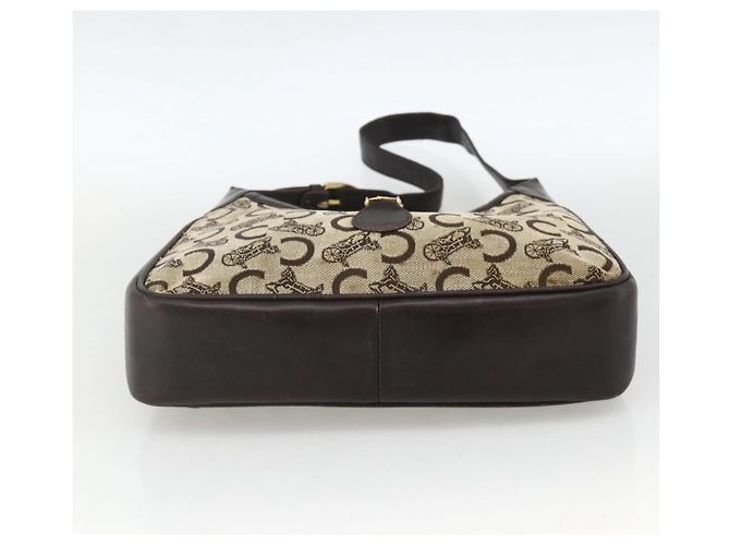 Céline Borsa a Spalla Celine C Sulky in Tela Beige Oro Auth bs34212 D'oro - vista 9