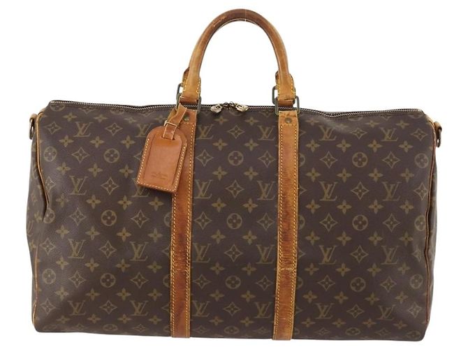 LOUIS VUITTON Monogram Keepall Bandouliere 50 Borsa Boston M41416 LV Auth LNZ491 Monogramma - vista 2