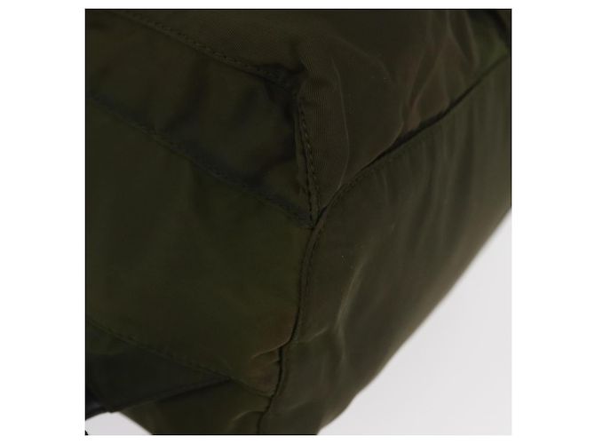Zaino PRADA in nylon verde argento Auth ARZ291 - vista 14
