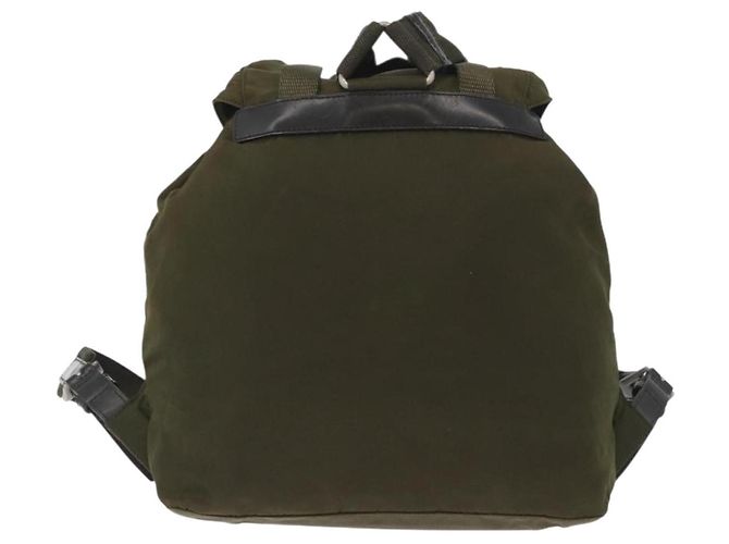 Zaino PRADA in nylon verde argento Auth ARZ291 - vista 3