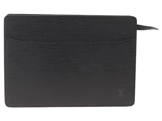 LOUIS VUITTON Pochette Uomo Epi Borsa a Mano Nera M52522 LV Auth YKZ275 Nero - vista 13