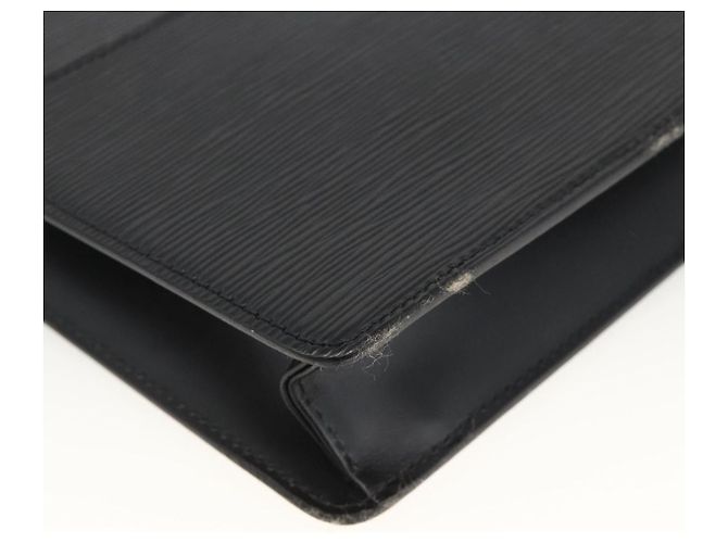 LOUIS VUITTON Pochette Uomo Epi Borsa a Mano Nera M52522 LV Auth YKZ275 Nero - vista 14