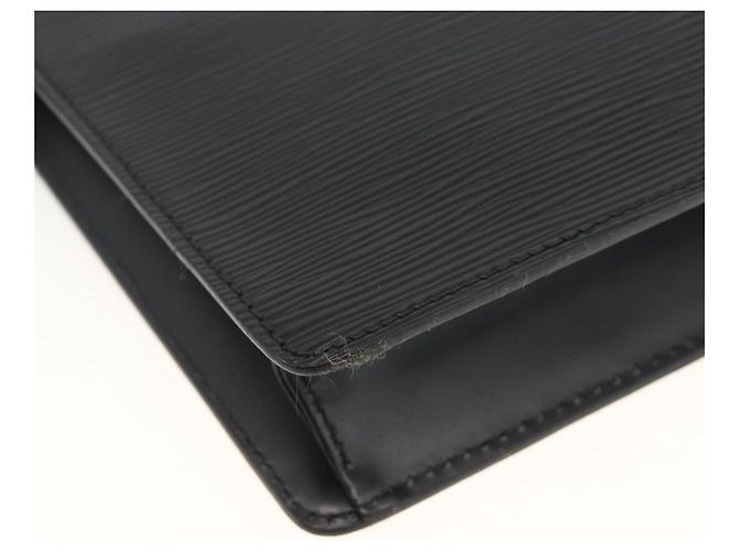LOUIS VUITTON Pochette Uomo Epi Borsa a Mano Nera M52522 LV Auth YKZ275 Nero - vista 16