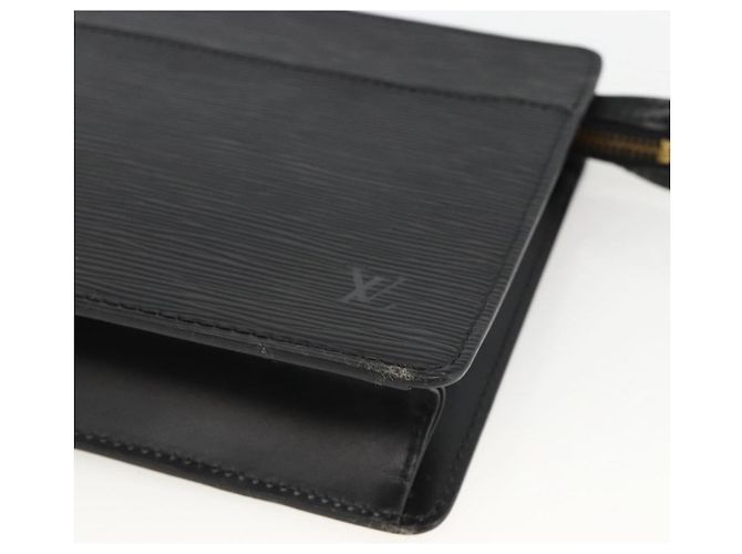LOUIS VUITTON Pochette Uomo Epi Borsa a Mano Nera M52522 LV Auth YKZ275 Nero - vista 7