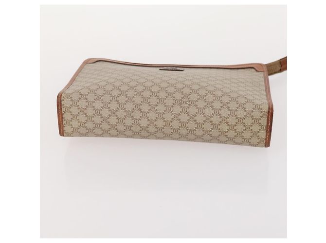 Céline CELINE Macadam Canvas Tasche aus PVC-Leder 4-Set Braun Beige Auth YKZ429 - Ansicht 12