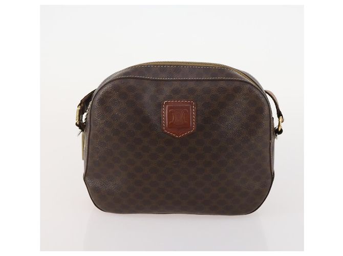 Céline CELINE Macadam Canvas Tasche aus PVC-Leder 4-Set Braun Beige Auth YKZ429 - Ansicht 14
