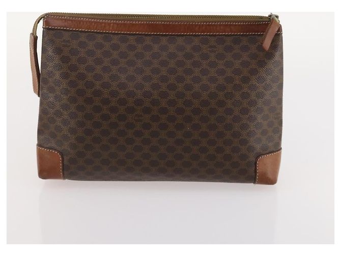 Céline CELINE Macadam Canvas Tasche aus PVC-Leder 4-Set Braun Beige Auth YKZ429 - Ansicht 22