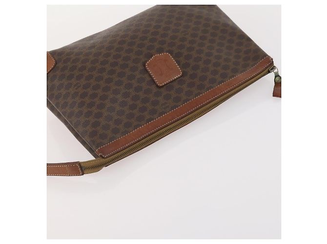 Céline CELINE Macadam Canvas Tasche aus PVC-Leder 4-Set Braun Beige Auth YKZ429 - Ansicht 24