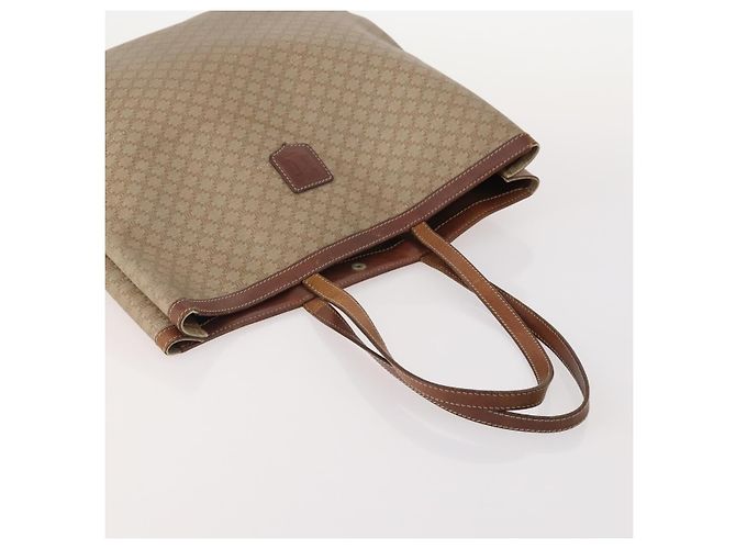 Céline CELINE Macadam Canvas Tasche aus PVC-Leder 4-Set Braun Beige Auth YKZ429 - Ansicht 5