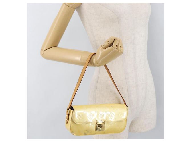 LOUIS VUITTON Borsa da Strada Malibu Monogram Vernis Perle M91507 LV Auth BAZ639 - vista 22