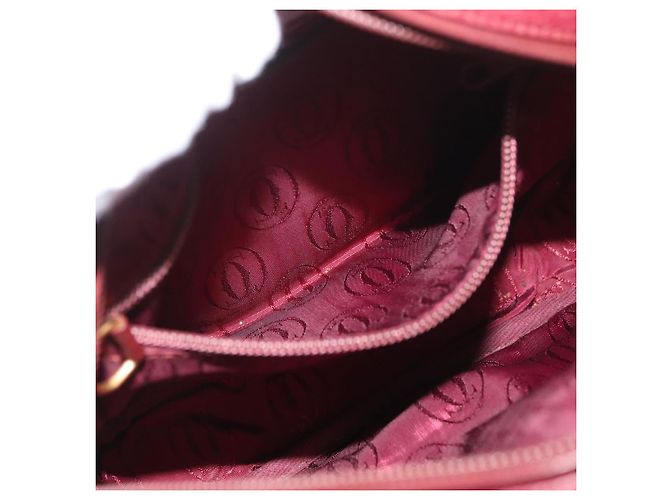 Cartier Bolso de Hombro Must Line de Cuero Burdeos Dorado Auth ka3812 - vista 22