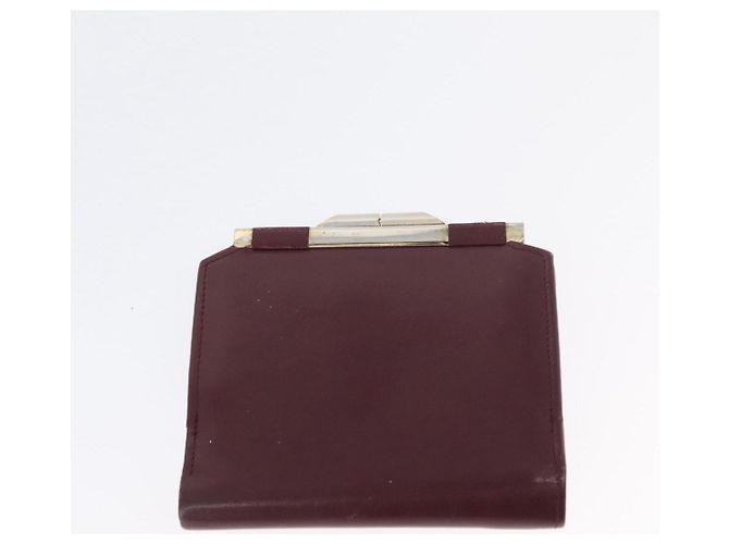 Portafoglio Christian Dior in pelle 3 pezzi Bordeaux Blu navy oro Auth ti3813 D'oro Bordò - vista 13