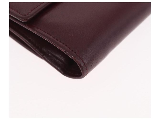 Portafoglio Christian Dior in pelle 3 pezzi Bordeaux Blu navy oro Auth ti3813 D'oro Bordò - vista 17