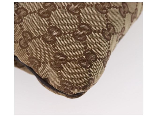 Borsa a Spalla Gucci GG Canvas Web Sherry Line Beige Argento 169937 Auth gh1991 - vista 12