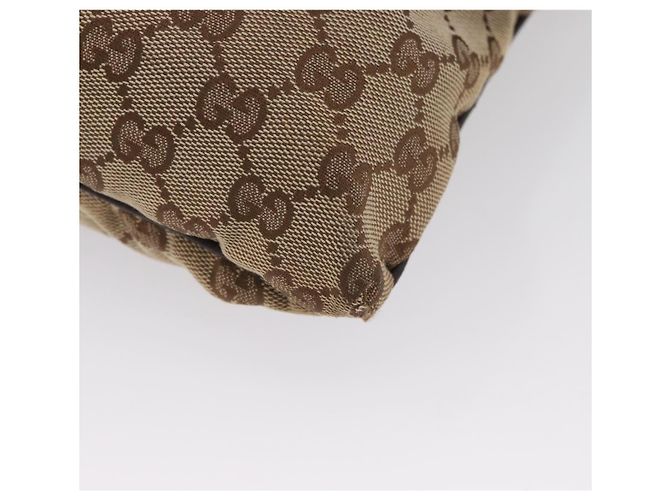 Borsa a Spalla Gucci GG Canvas Web Sherry Line Beige Argento 169937 Auth gh1991 - vista 13