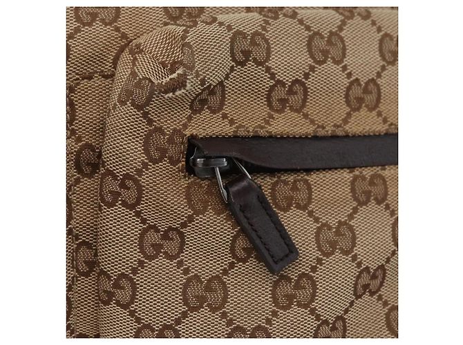 Borsa a Spalla Gucci GG Canvas Web Sherry Line Beige Argento 169937 Auth gh1991 - vista 16
