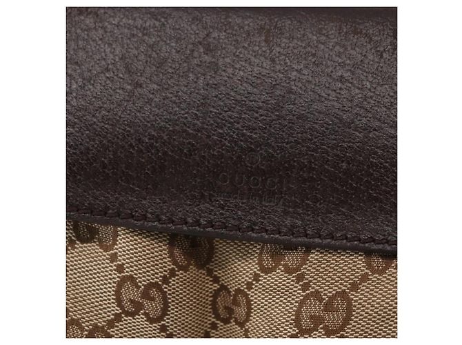 Borsa a Spalla Gucci GG Canvas Web Sherry Line Beige Argento 169937 Auth gh1991 - vista 17