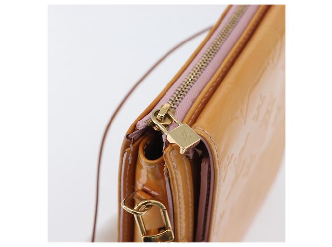 LOUIS VUITTON Pouch Motto Monogram Vernis Rosa Florentin M91034 LV Auth hk3609 - vista 18