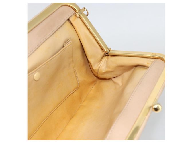 Céline Borsa a spalla a catena in pelle beige oro Auth YKZ364 D'oro - vista 17