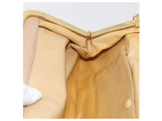 Céline Borsa a spalla a catena in pelle beige oro Auth YKZ364 D'oro - vista 18