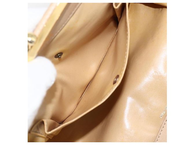 Céline Borsa a spalla a catena in pelle beige oro Auth YKZ364 D'oro - vista 19