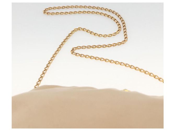 Céline Borsa a spalla a catena in pelle beige oro Auth YKZ364 D'oro - vista 8