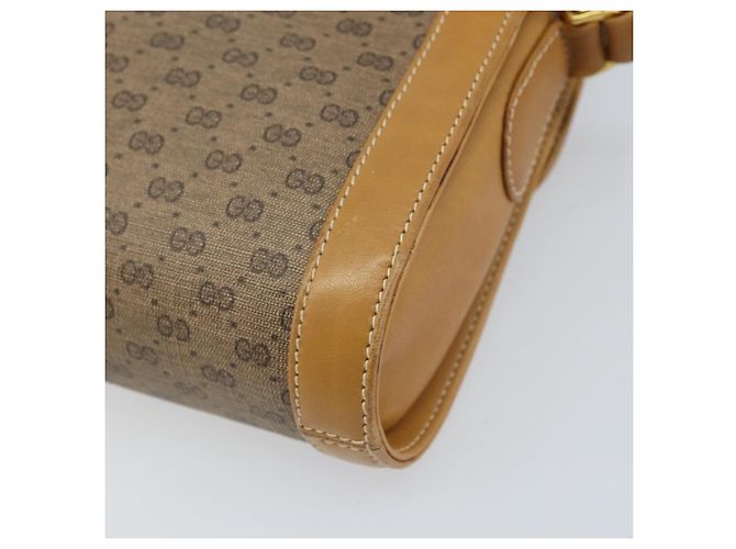 Gucci Borsa a Spalla Micro GG Supreme PVC Beige Oro Auth AMZ079 D'oro - vista 12